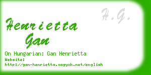 henrietta gan business card